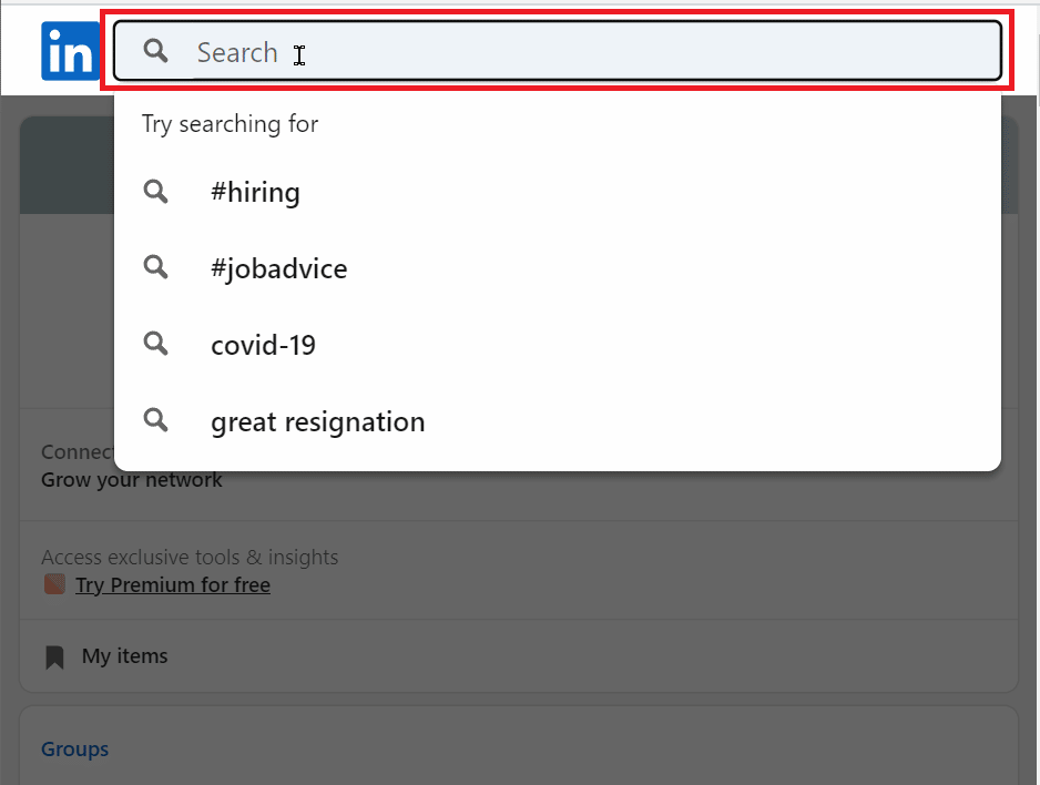 searching people through linkedin