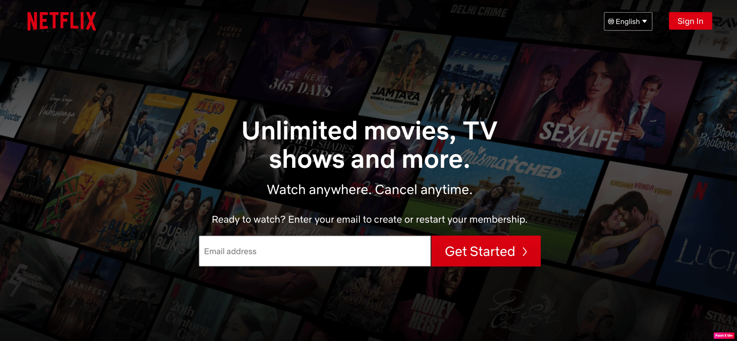 netflix homepage
