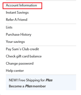 Click on Account Information | 