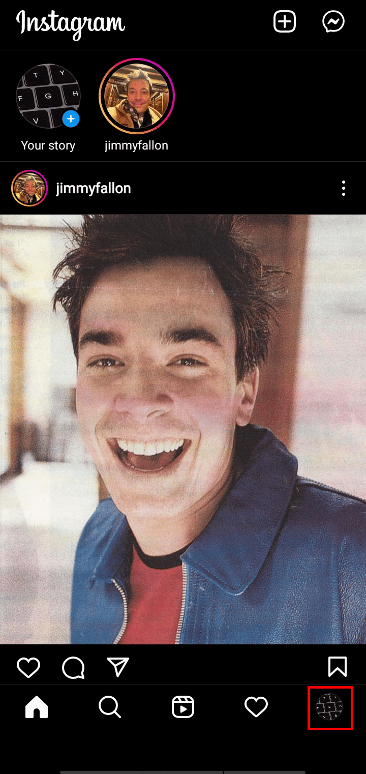 Tap on profile icon