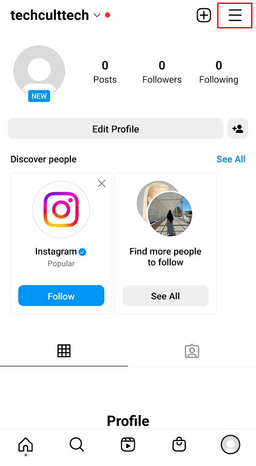 Tap on the hamburger icon from the top-right corner