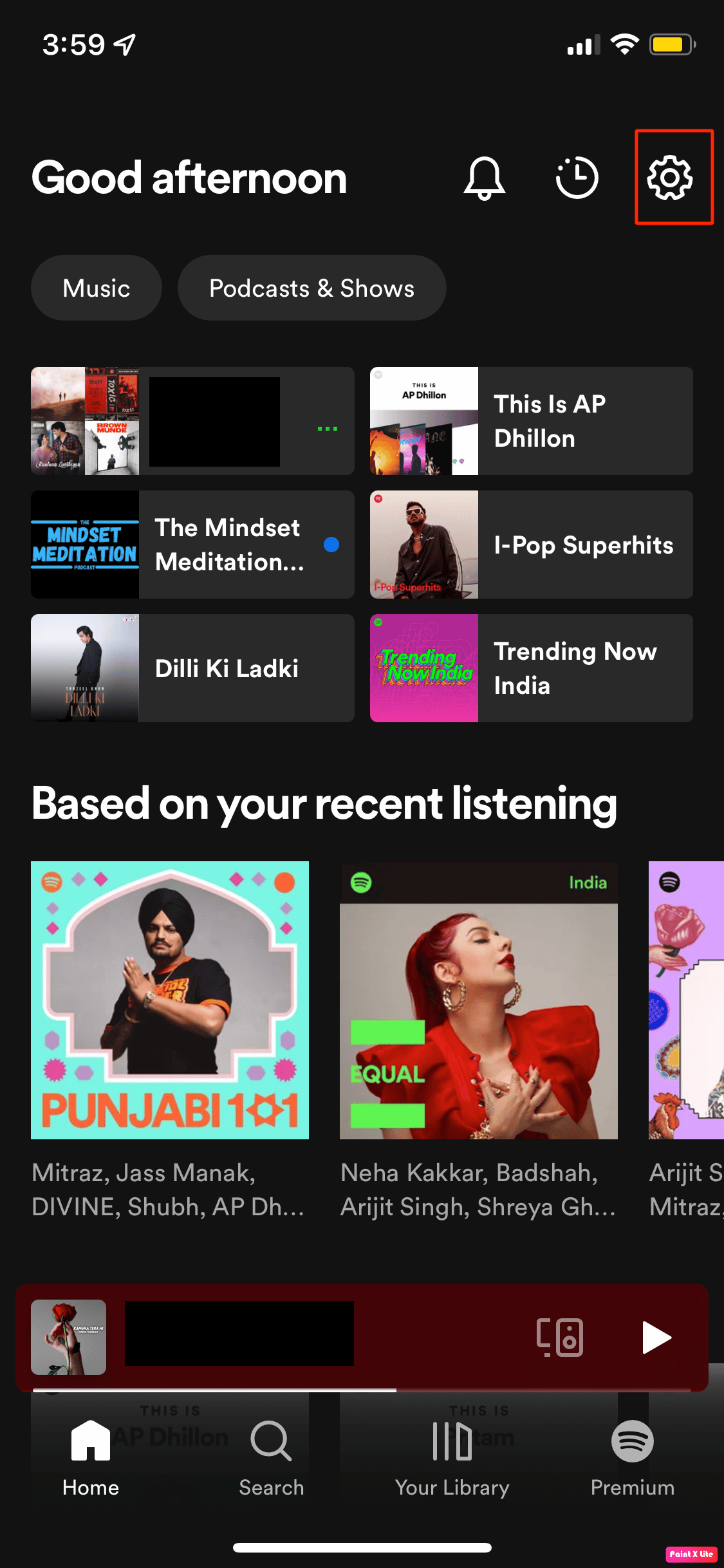 click on settings icon. How to Connect Spotify to Facebook