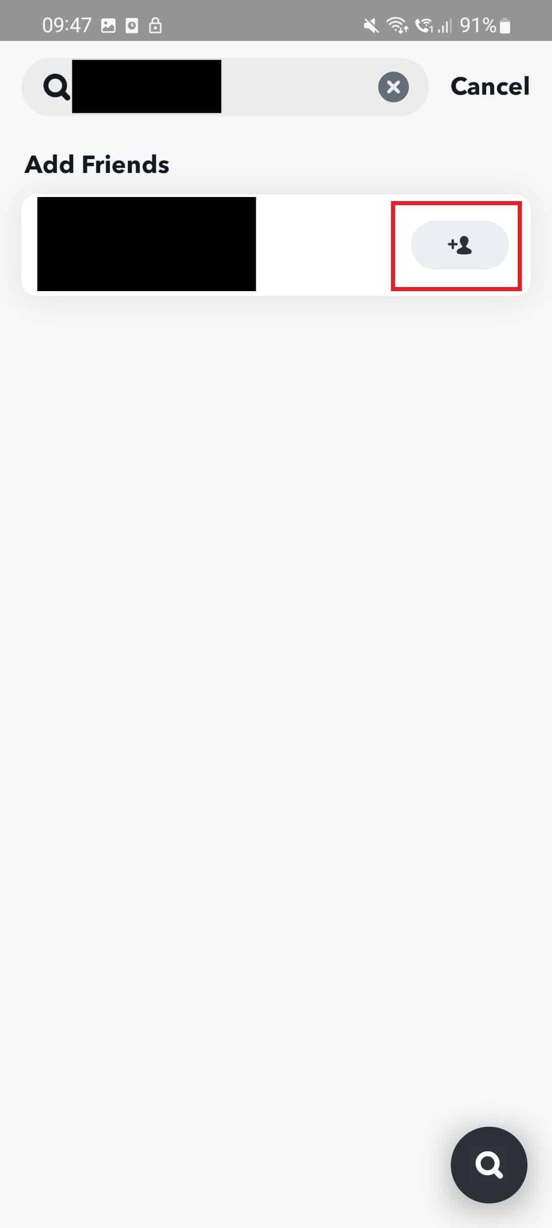 add friend option. How to Search Snapchat by Phone Number