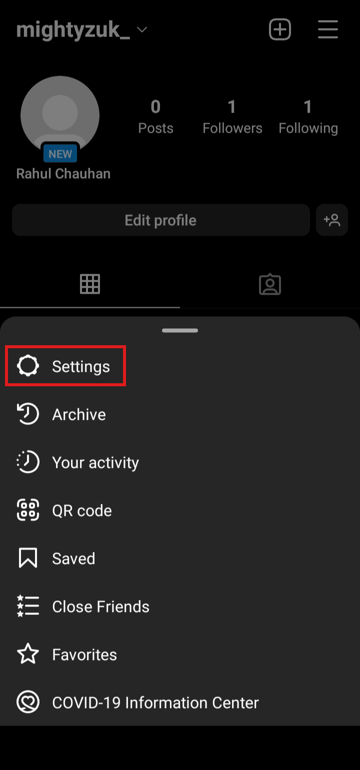 Tap on Settings.
