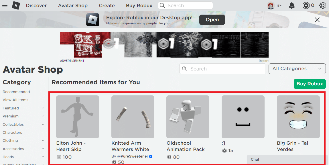 Open an item