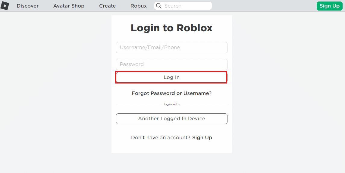 Log In to your account