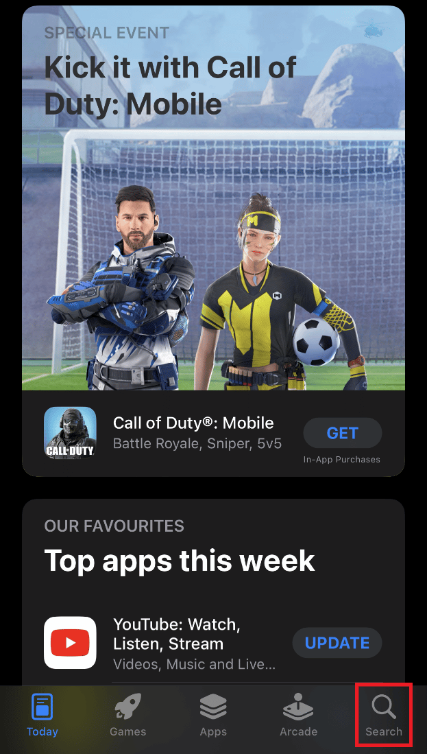 Tap on Search