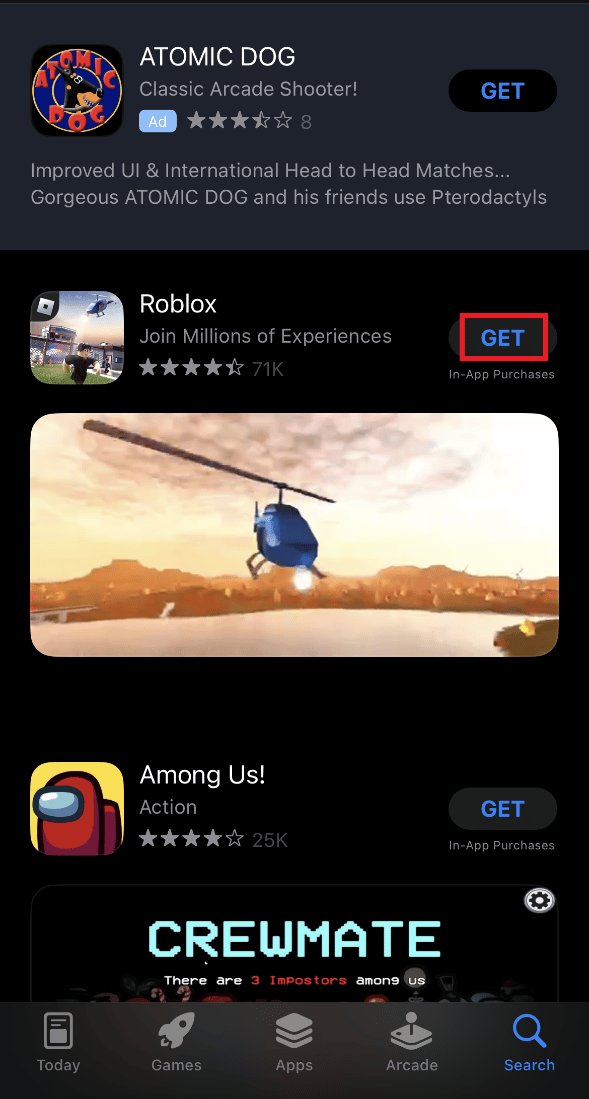 Tap on GET. How to See Your Favorite Items on Roblox