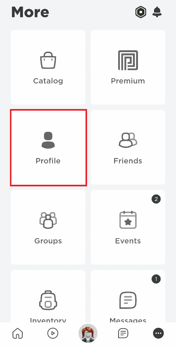 Tap on Profile. How to See Your Favorite Items on Roblox