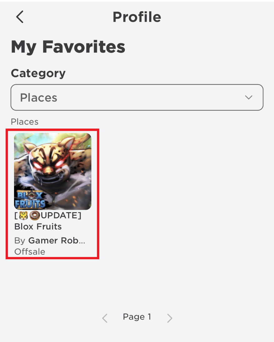 Check all your liked items and games