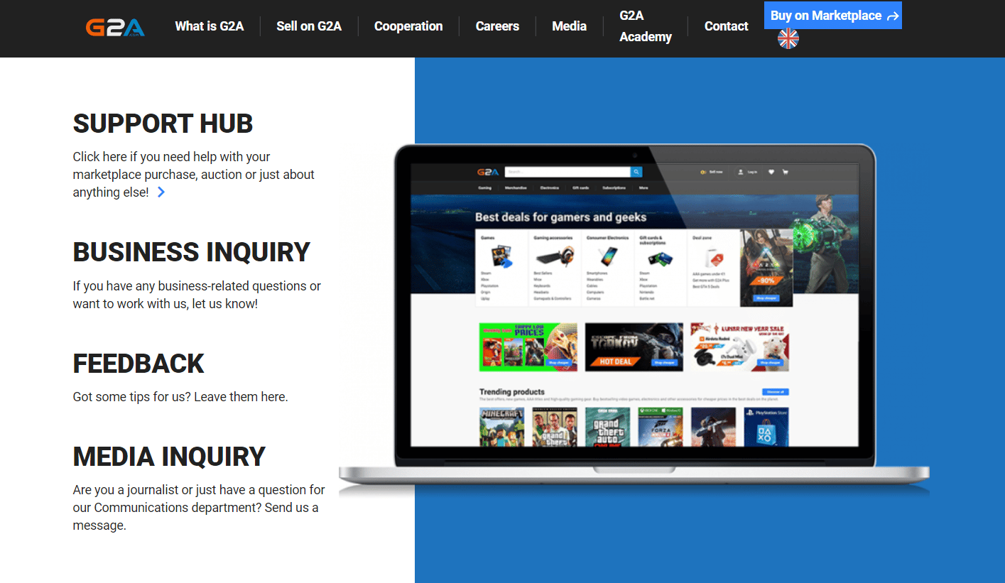 Support page | 