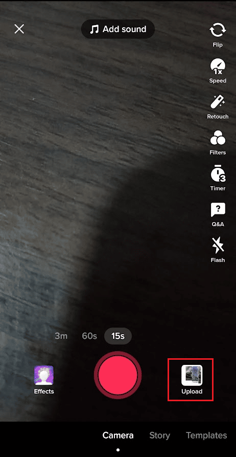 Tap on Upload | 