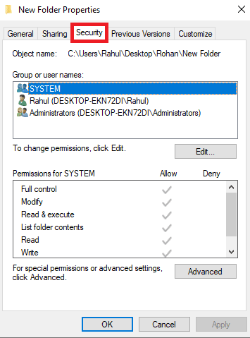 click on security. Fix Unexpected Zip File Error 0x80004005