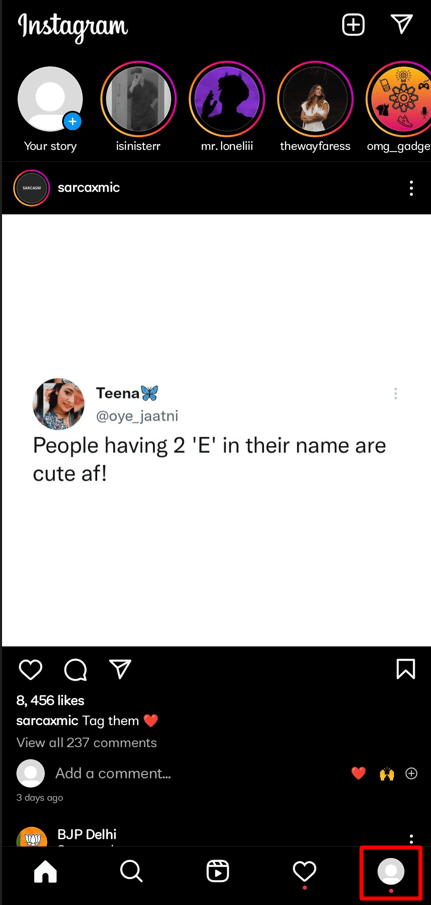 Choose the profile icon. How to Change Profile Picture on Instagram