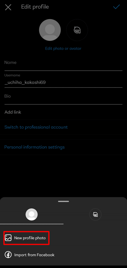 Tap New Profile Photo in the menu. How to Change Profile Picture on Instagram