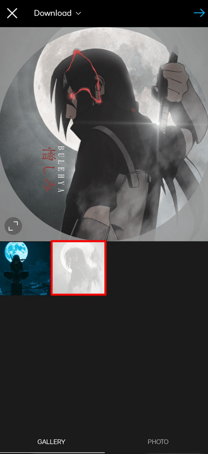Choose the image you want to use as your Instagram profile picture here