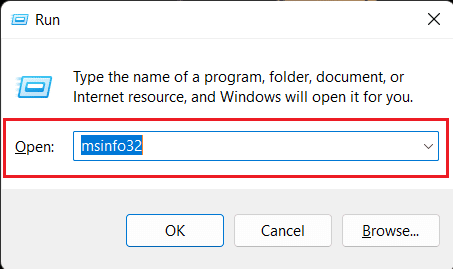 finding motherboard model in run program by msinfo