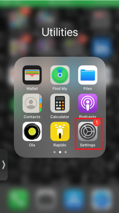 Go to your iphone Settings app
