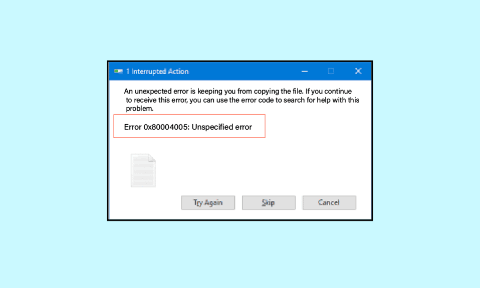 Fix Unexpected Zip File Error 0x80004005