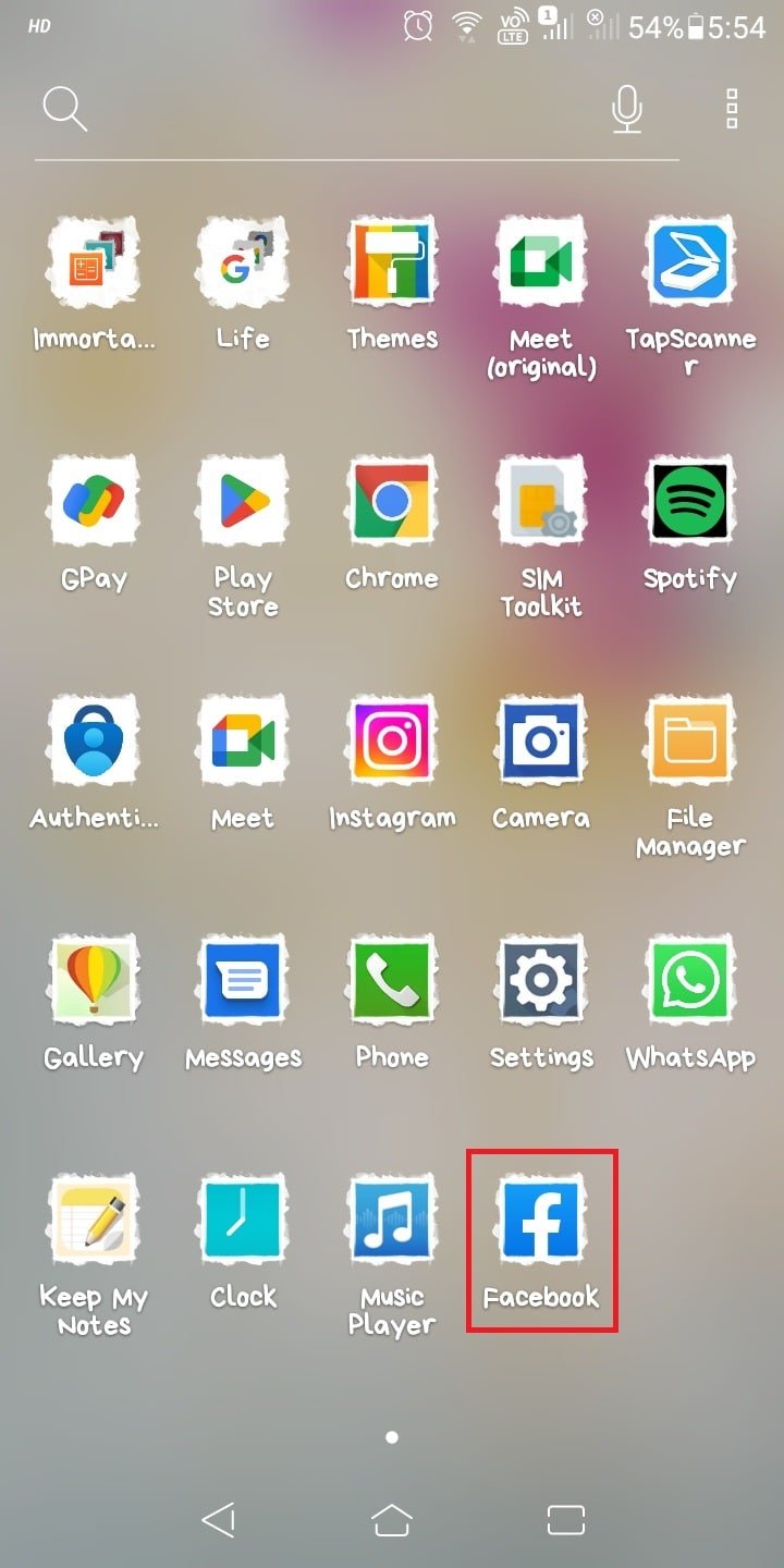 Open Facebook from your Android phone. 