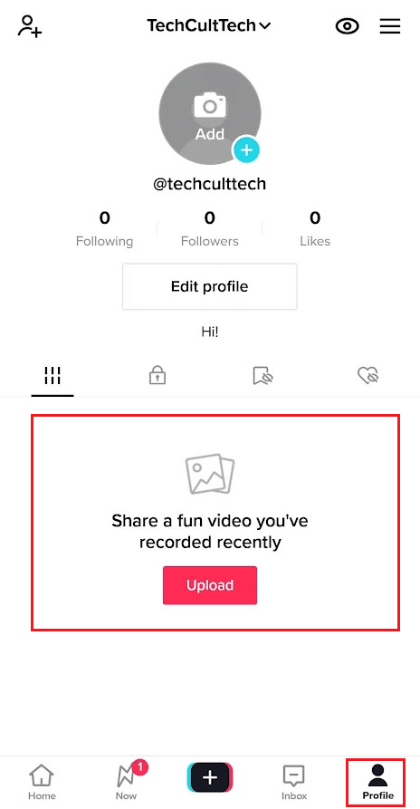 Profile tab - your old Musically videos | access old Musical.ly account
