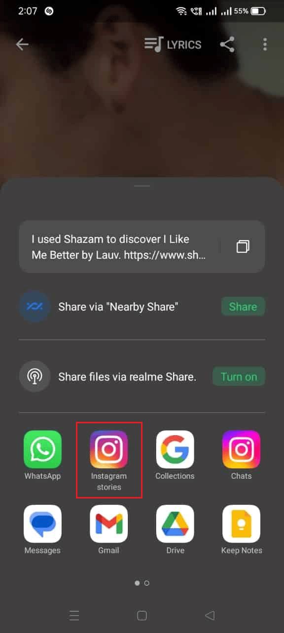 Tap on Instagram stories