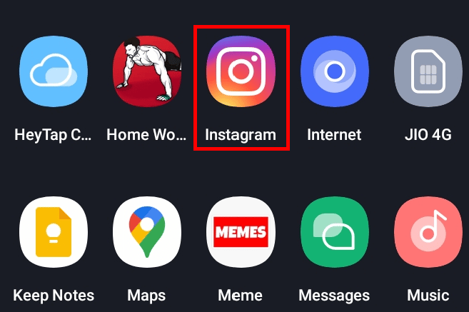 Open the Instagram app on your phone.