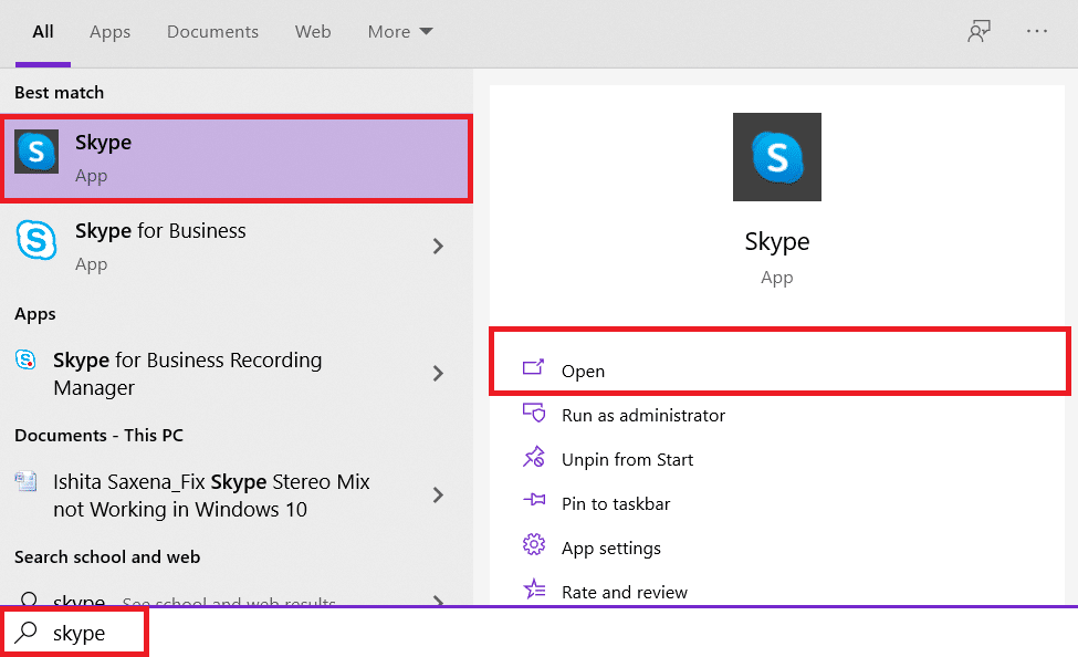 open skype