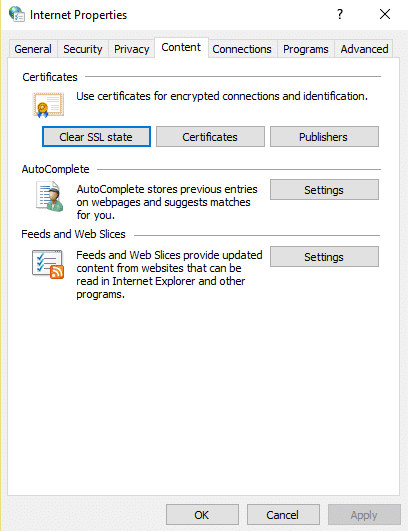 Clear SSL state chrome