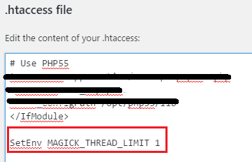 Add SetEnv MAGICK_THREAD_LIMIT 1 code