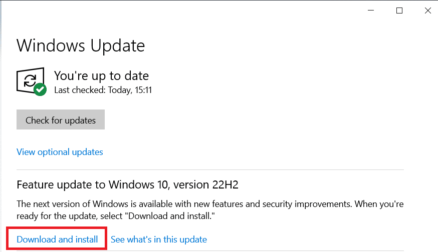 Finally, click on Check for updates to see if there are any updates. Click on Download and Install. | How to Increase Upload Speed in Windows