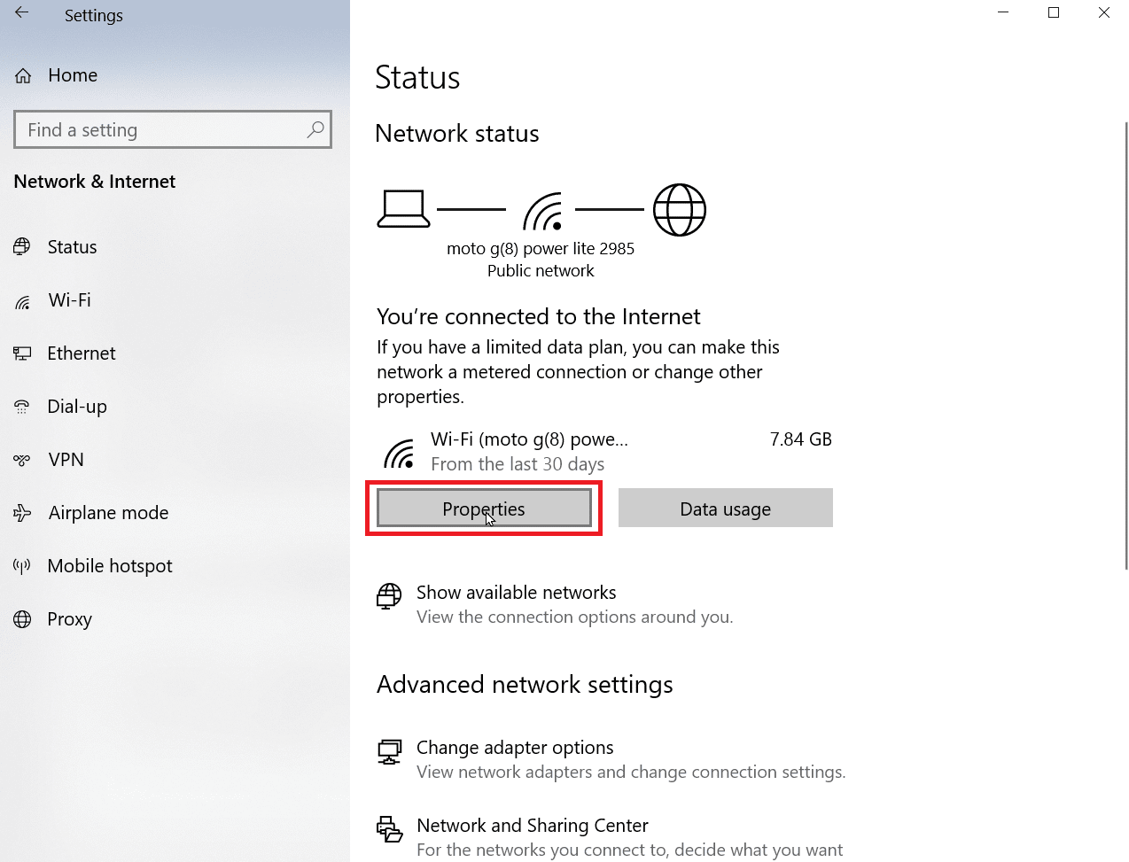 click on properties | How to Increase Upload Speed in Windows