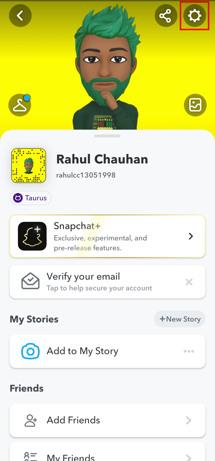 Tap on Settings or the gear icon at the top right corner of the screen.