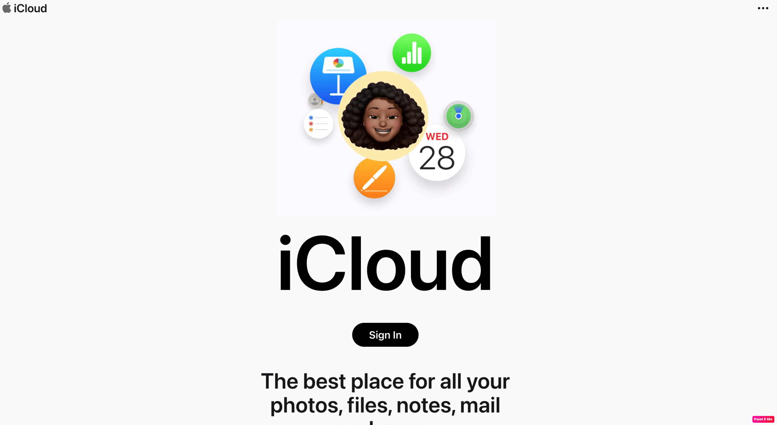 icloud.com homepage