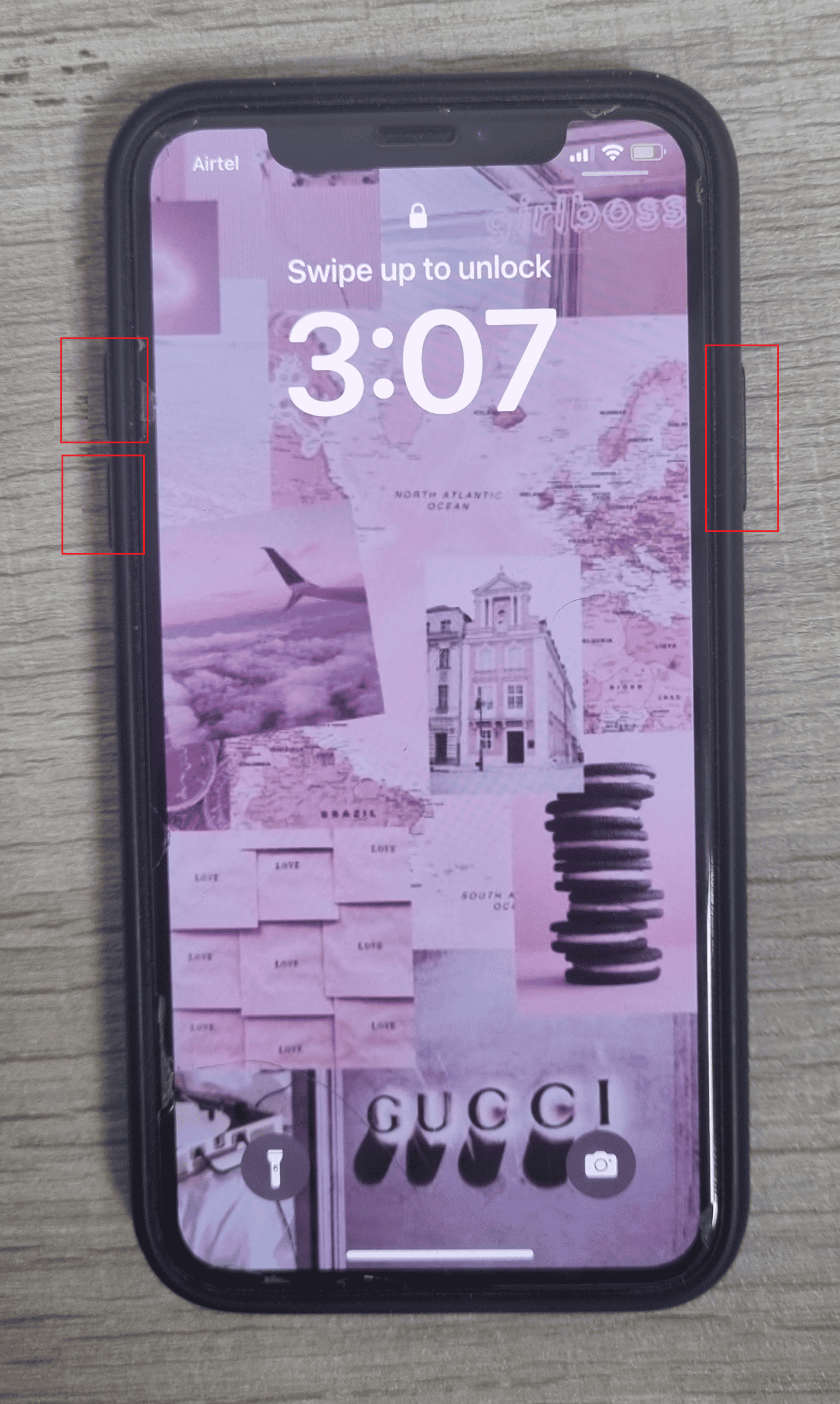 volume up volume down and side button on iPhone