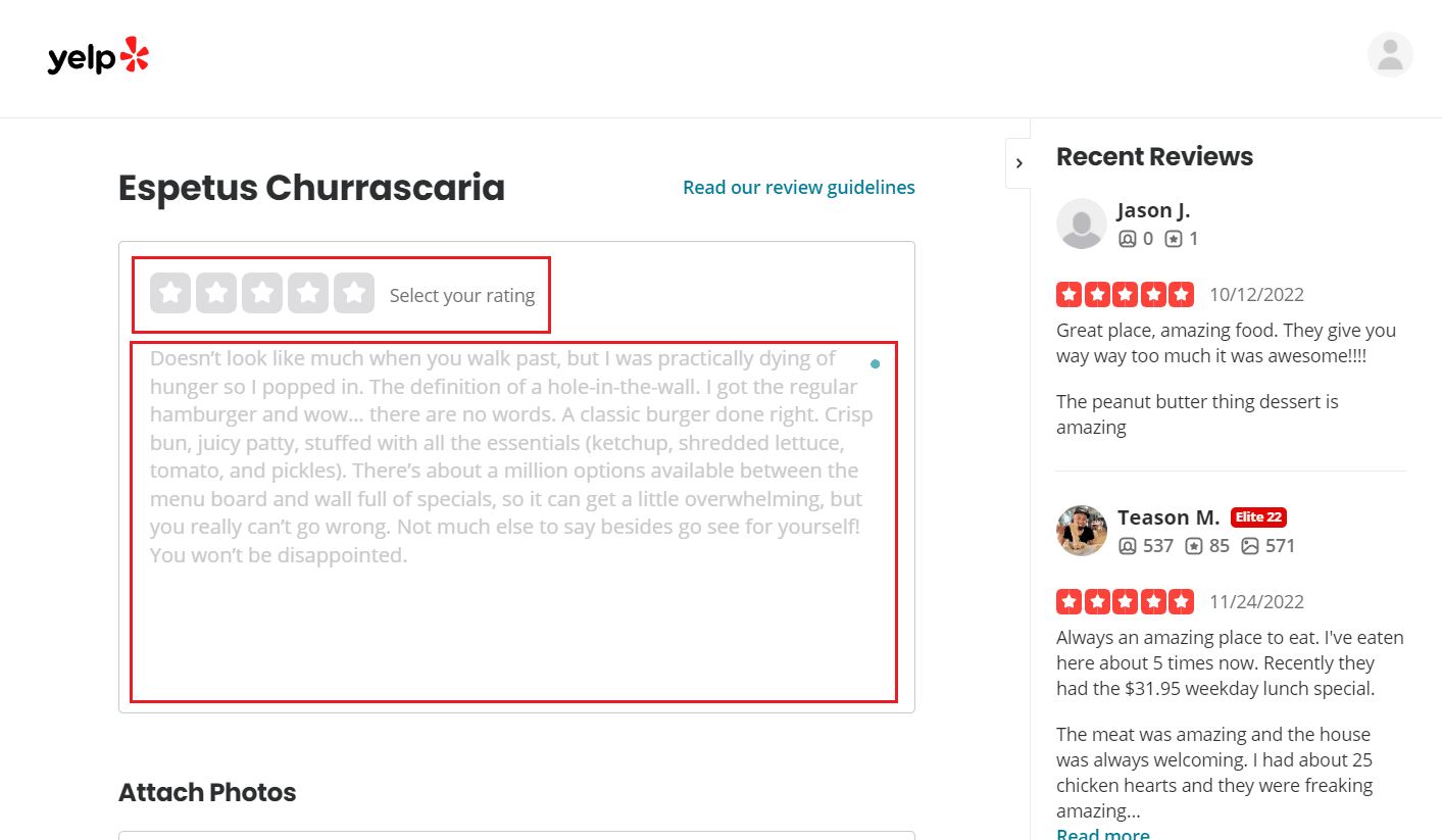 Click on the desired rating star to place the rating and write your review in the below review box