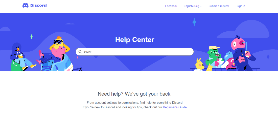 discord support webpage. Fix Discord Search Not Working on PC