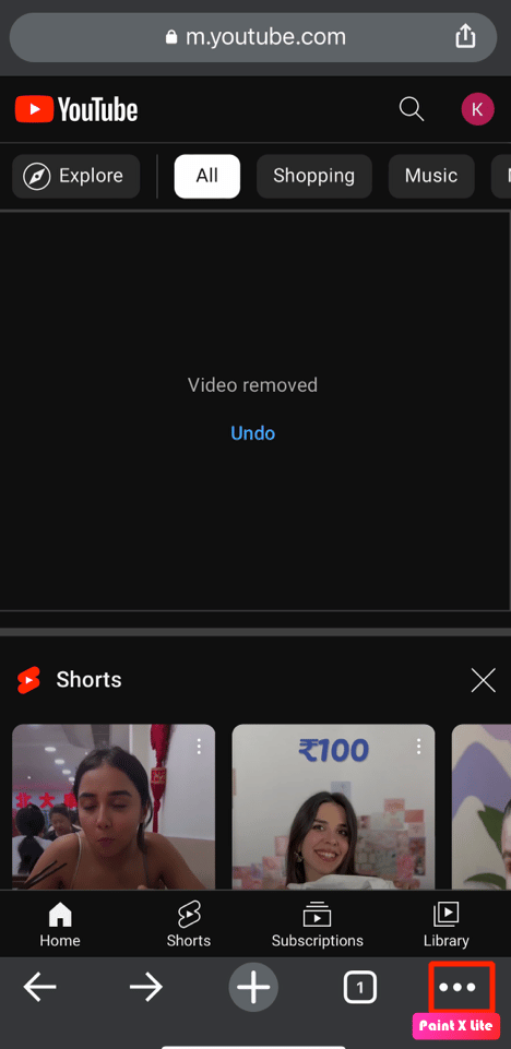 tap on 3 dots | How to Open YouTube desktop version on iPhone