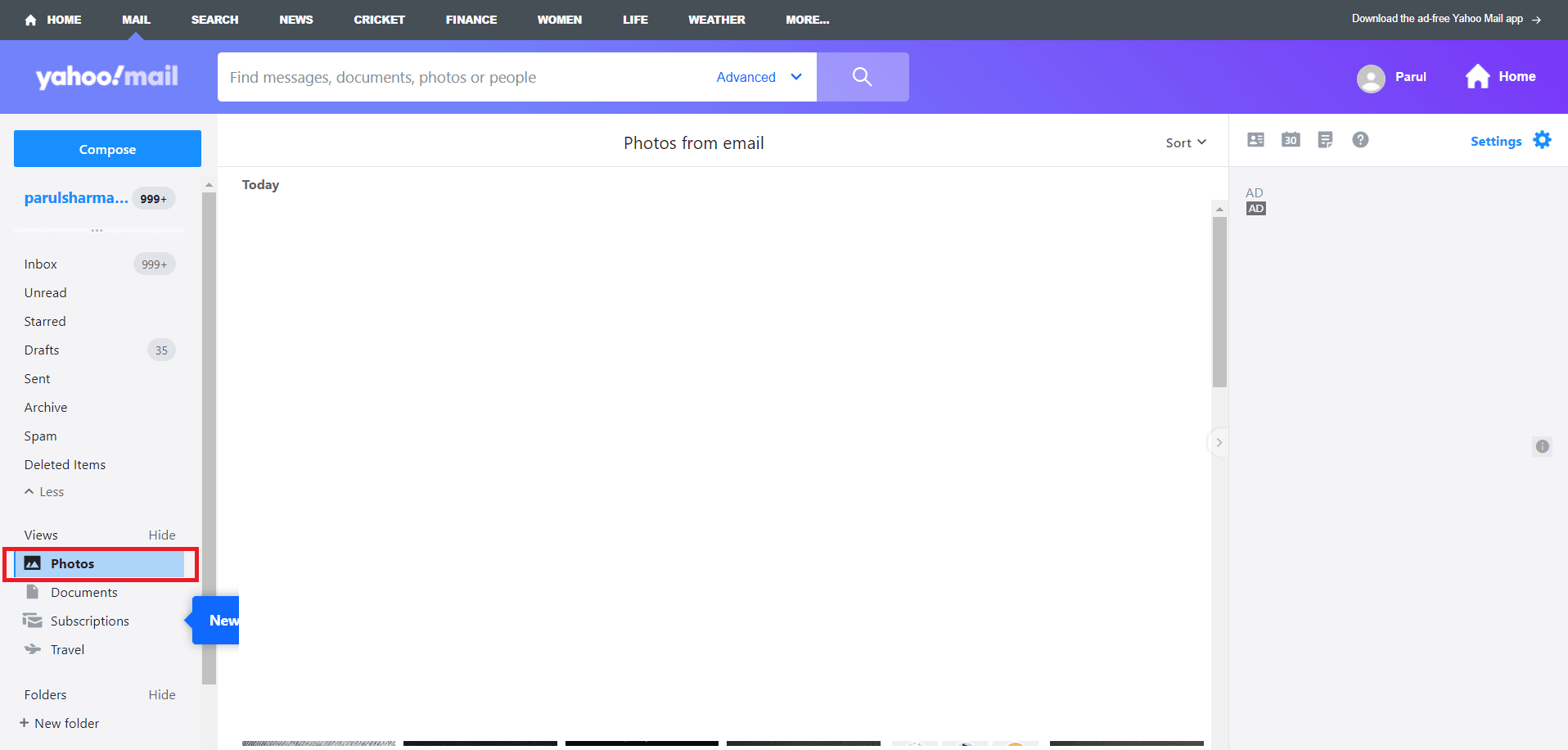click on photos on yahoo mail | retrieve pictures from Yahoo