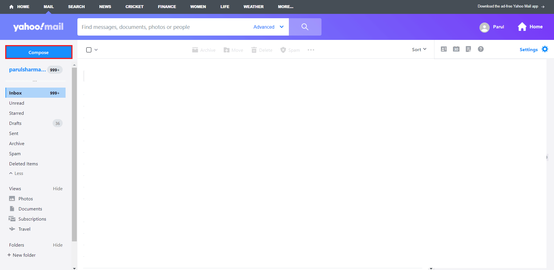click on compose on yahoo mail | How to Open Yahoo Mail Photos | retrieve pictures from Yahoo