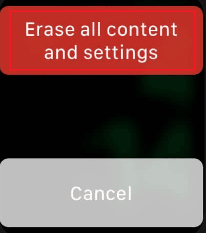 tap on Erase all content and settings