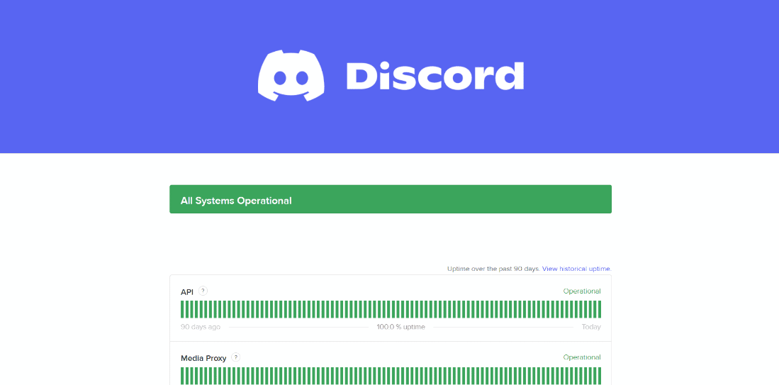 discord status webpage