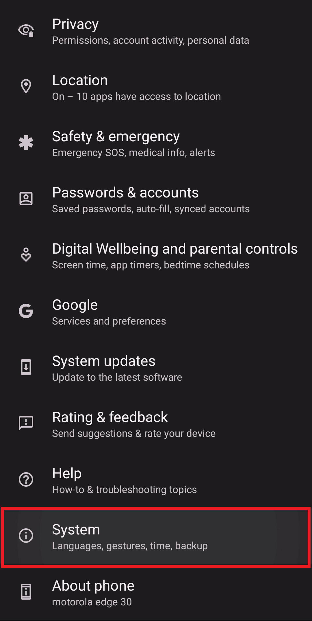 tap on system