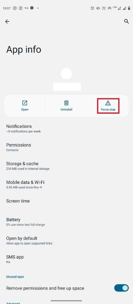 force stop app