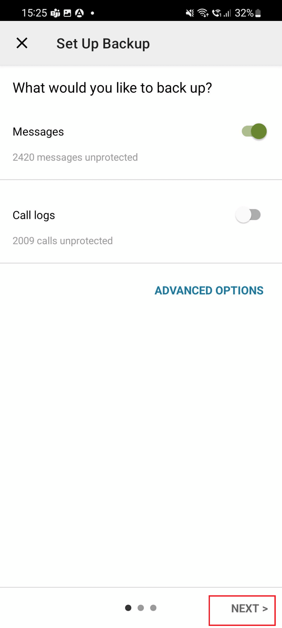 tap on the NEXT option. How to Recover Deleted Text Messages on Android