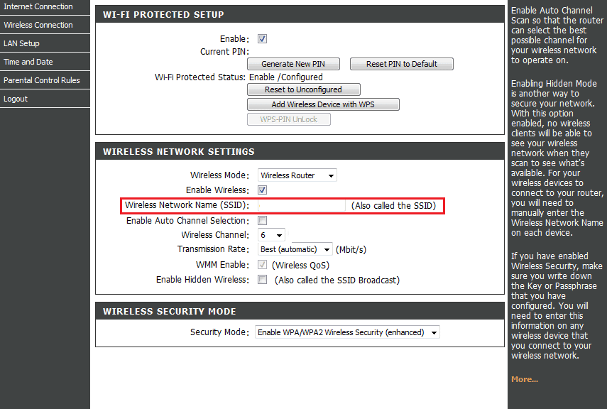 change wifi router name wireless network setting