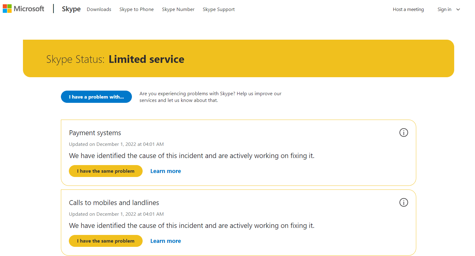Check Skype Status