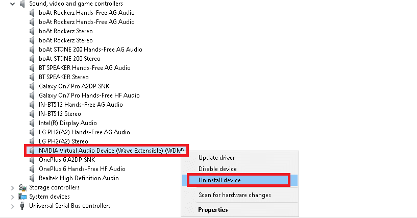 right click on the driver and select Uninstall device. How to Fix Skype Keeps Disconnecting on Windows PC