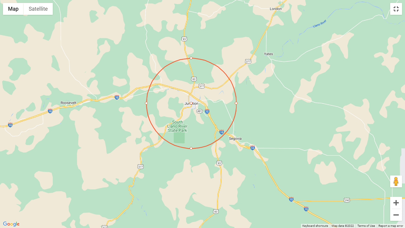 You can take a screenshot of the radius map which we will further use to add in the Google Maps
