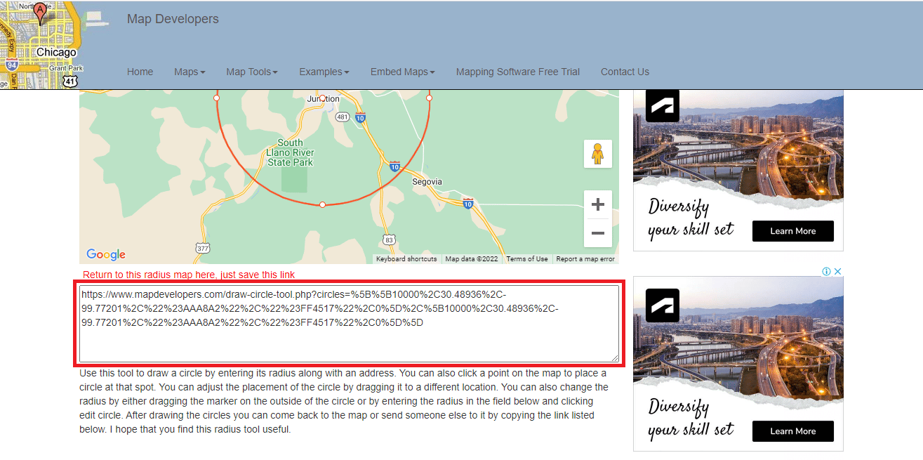 Scroll down to save this link which will enable you return to the radius map. How to Draw Radius on Google Maps App